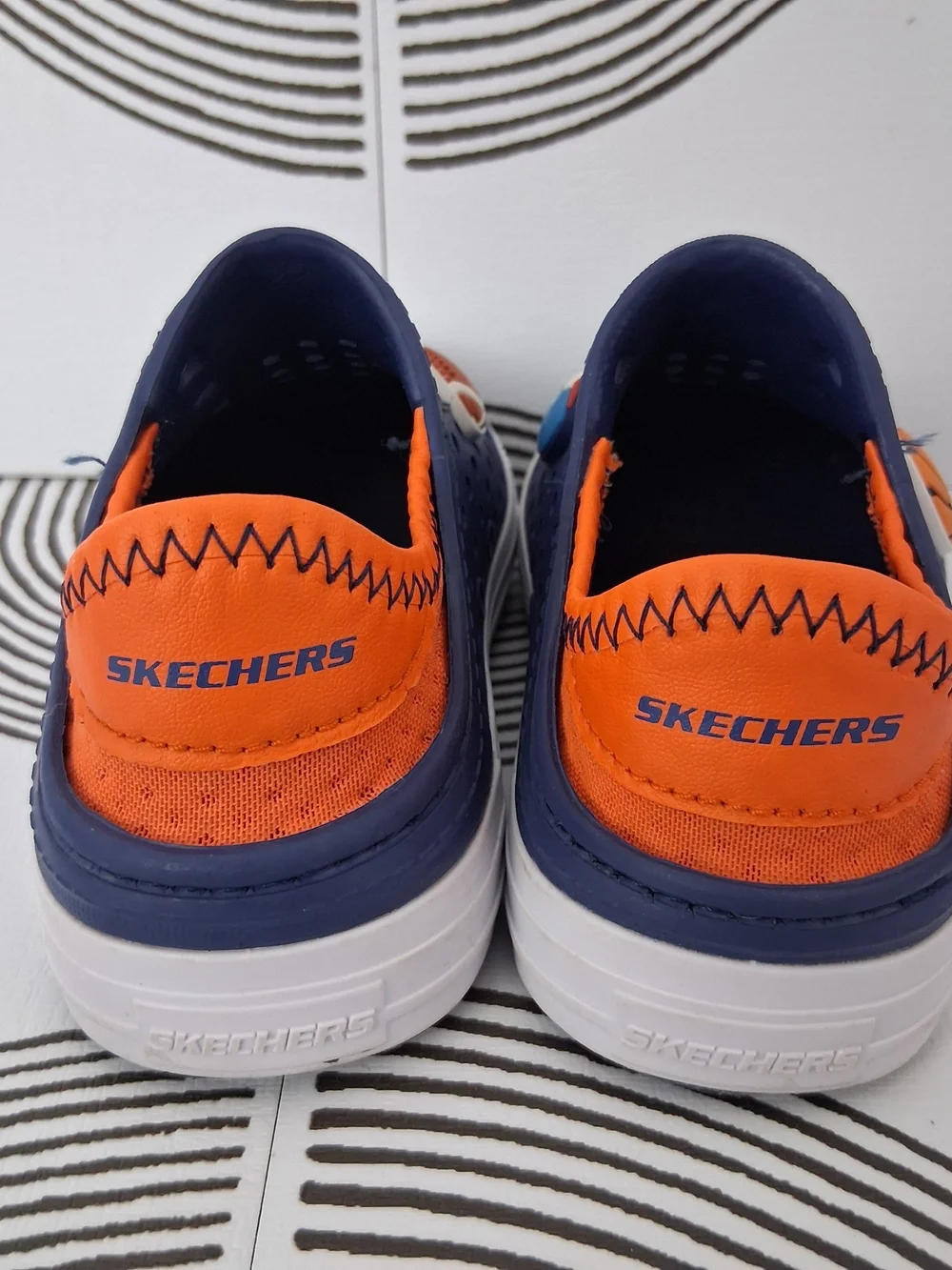 Skechers Toddler Boys Size 9 Blue Lightweight Foamies Molded Slip-On Rubber Shoe